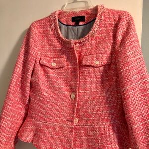 J Crew Tweed Hot Pink Blazer